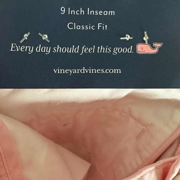 vineyard vines®by Shep & lan Pink Flat Front Shorts SUMMER CLUB SHORTS Sz 34 - Picture 8 of 8